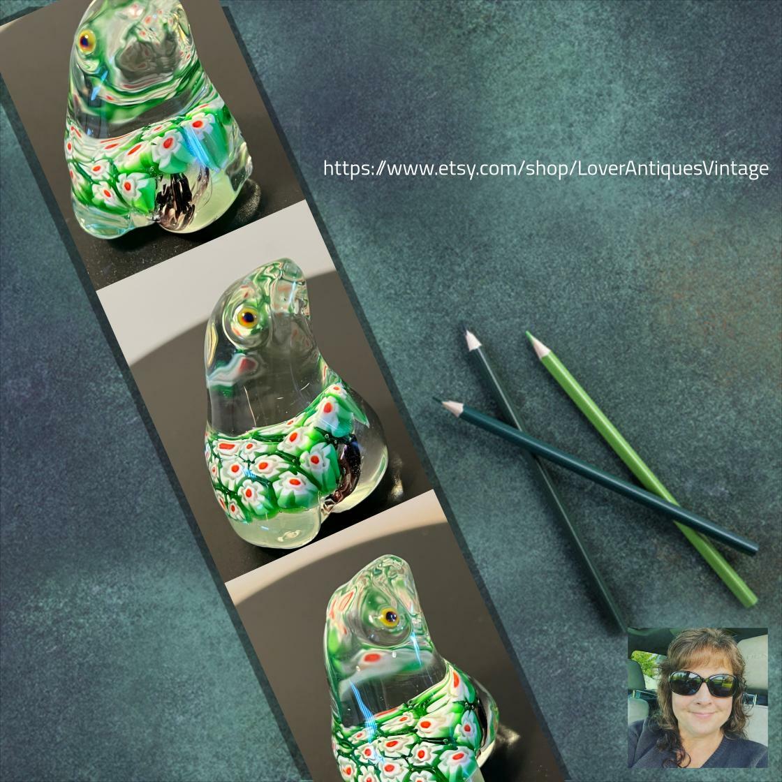 lover_antiques's tweet image. 🐕 Big deals! Vintage Glass Frog Paperweight Figurine Millefiori Frog Frogs Glass Art Piece Lover Antiques and Vintage only at $29.95 on etsy.com/listing/145635… Hurry. #VintageGlassArt #VintageFrog