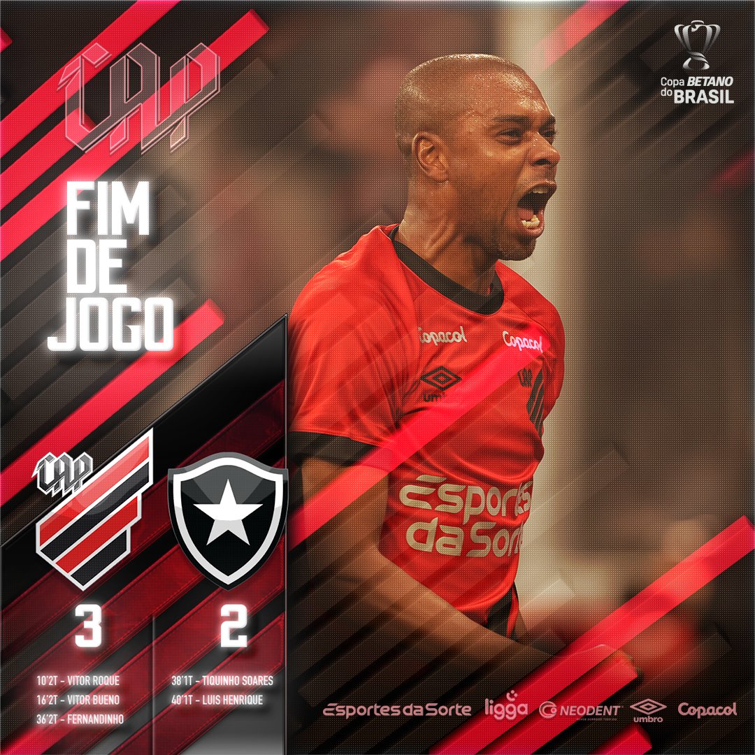 AthleticoPR's tweet photo. 🌪️ É O TIME DA VIRADA!!! 

#Athletico #CopadoBrasil https://t.co/k1tc74w0qP