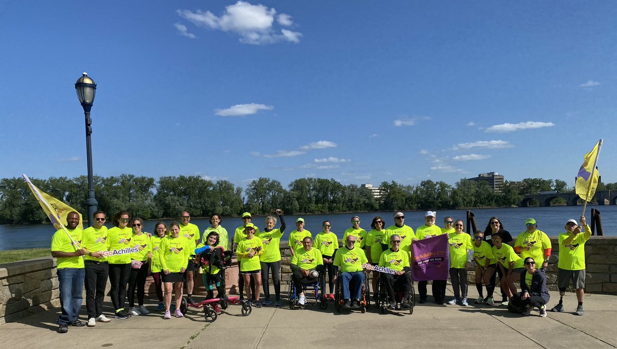 AchillesCT's tweet photo. Some scenes from the first day in Connecticut with the #AchillesRelay in Hartford. Thank you @Cigna for hosting the team for a delicious BBQ dinner!  @achillesintl https://t.co/wlMHY7prUe