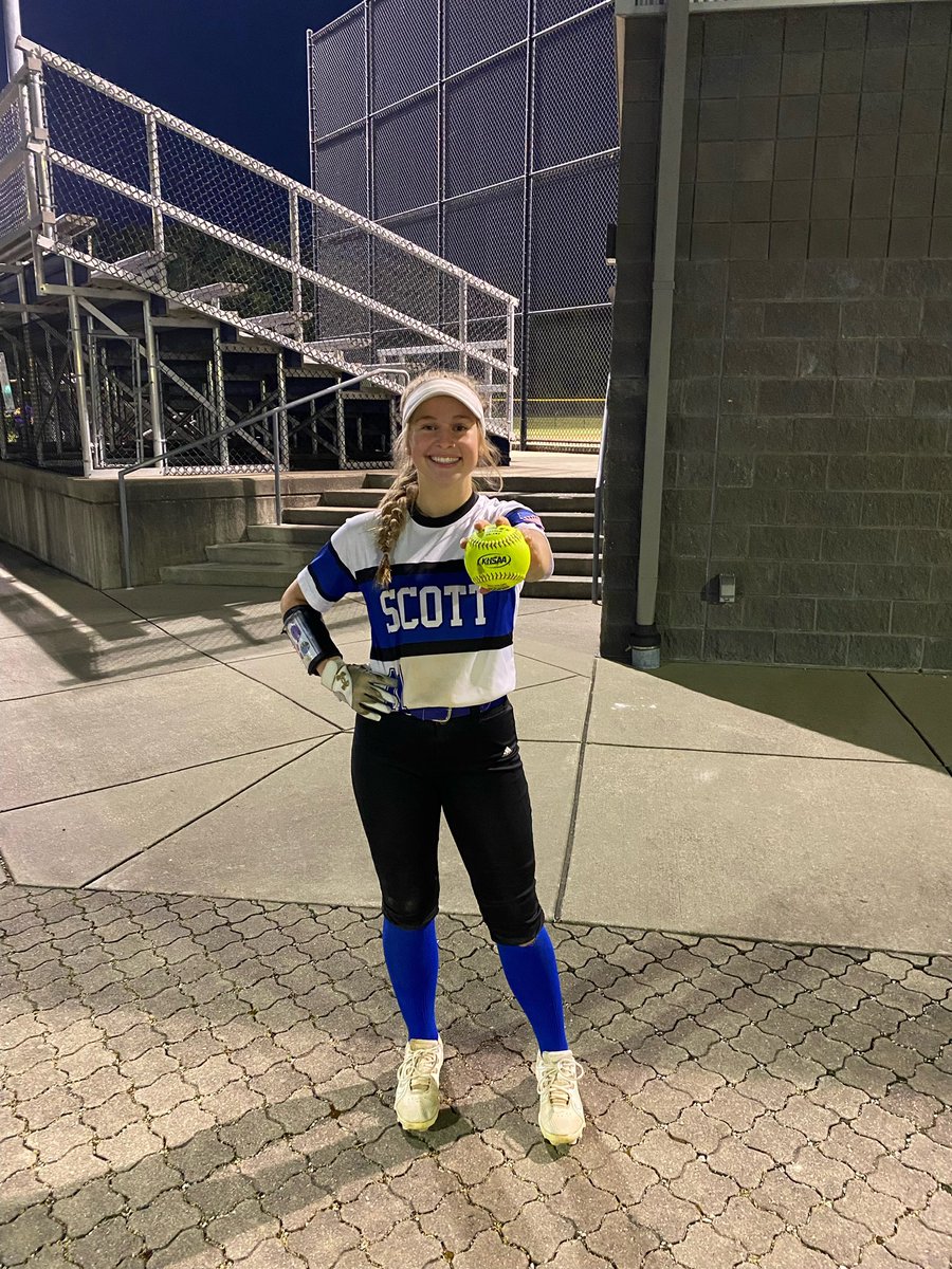 Elise & her home run ball!