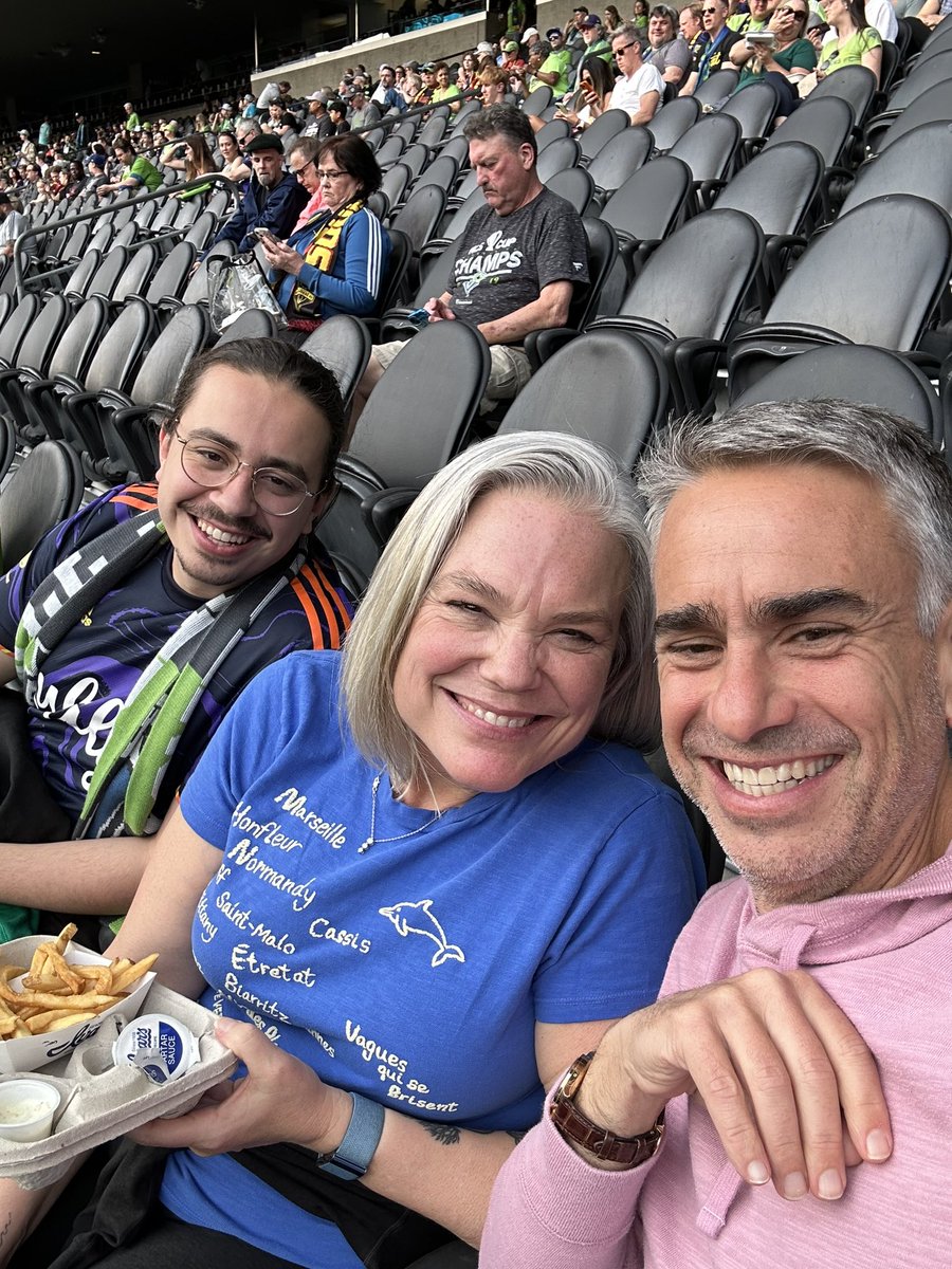 With my favorite Sounders fans on a beautiful night in Seattle… #soundersmatchday