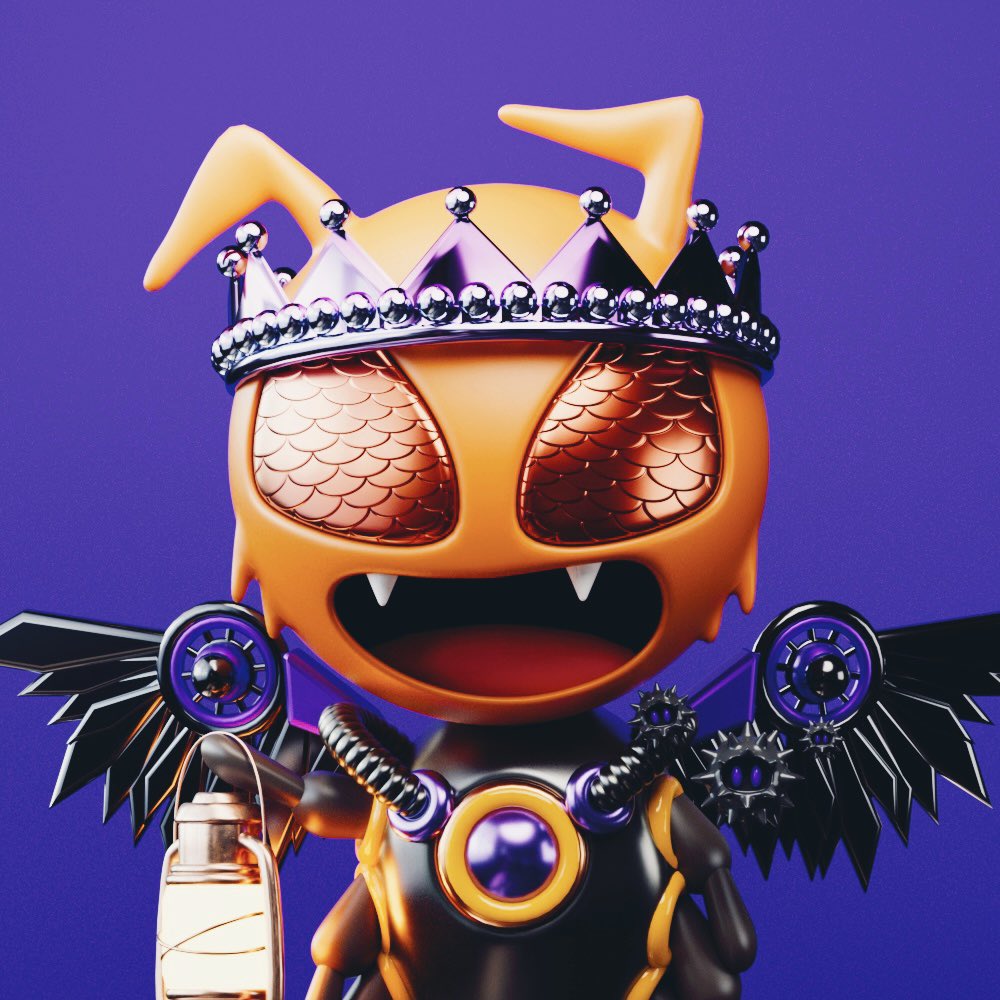Complementary Colors 💛💜 

- Lavender Crown
- Copper Eyed Bee
- Robo Crow Wings
- Lantern
- O2 Suit
- Urchin Trio 

Minting Now <a href="/TheGardensNFT/">The Gardens</a>