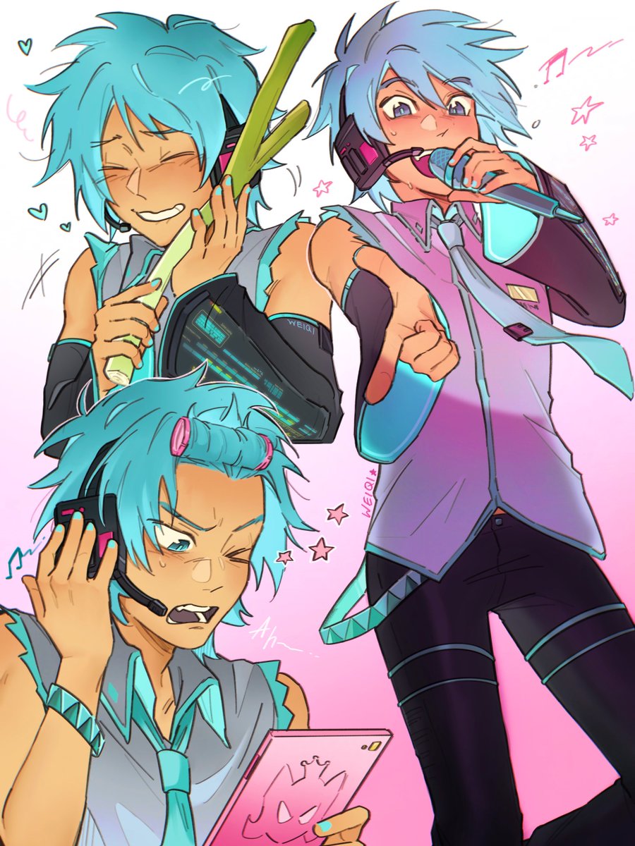 weiqiatm's tweet photo. mikuo 🥬🎧!! https://t.co/MI5R8QQo46