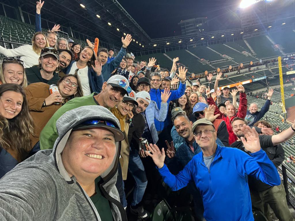 MarBioinvasions's tweet photo. The one where #ICMBXI hits an @Orioles game! 😜⚾️ What a blast! Glad some of our international folks got to experience their first #baseball game ever! #WhenInBaltimore
📷 @IntiKeith https://t.co/G7KXsuYgSF