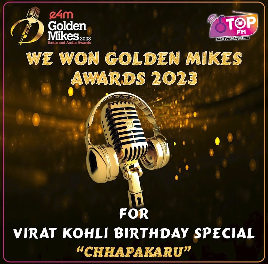 Honored and humbled to receive this prestigious award! Grateful for the incredible team behind this beautiful award. This recognition fuels our commitment to innovation and excellence🏆 Thank you all! 🙌 #AwardWinners #Grateful #Viratkohli #Goldenmic #teamworkmakesthedreamwork