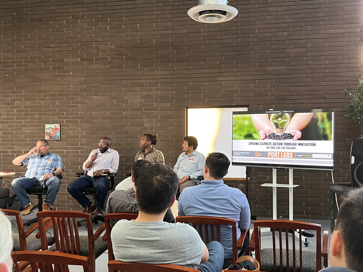 A really diverse panel of interesting perspectives on using innovation to drive climate action!

Great job #BayAreaHardwareCollective and the folks at #PortLabs for putting it together!