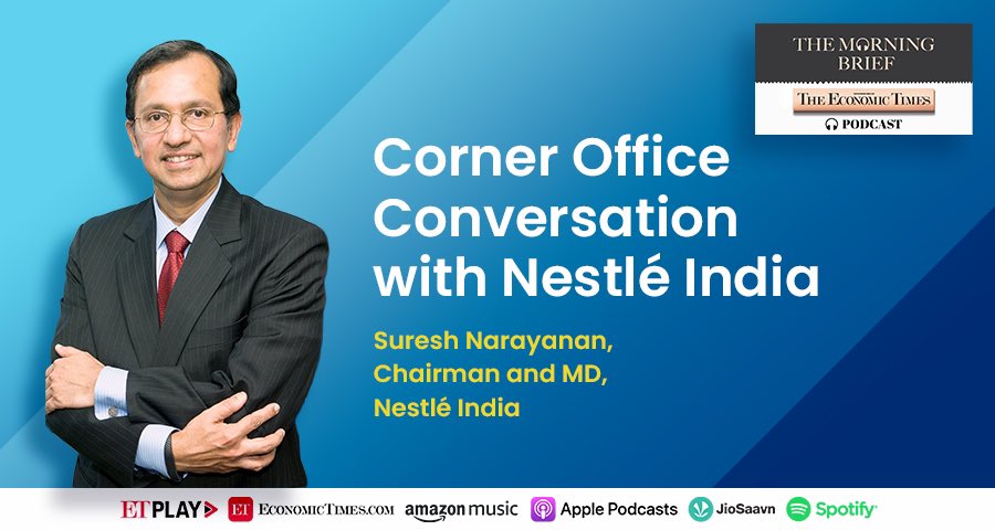#Nestlé India has delivered its highest quarterly growth in the last decade, but a lot more is brewing at the Maggi maker. Host @ratnabhushanET & Suresh Narayanan, MD, @NestleIndia have a healthy debate on nutrition & upcoming competition. 🎧 Listen now: bit.ly/3vN13Z3