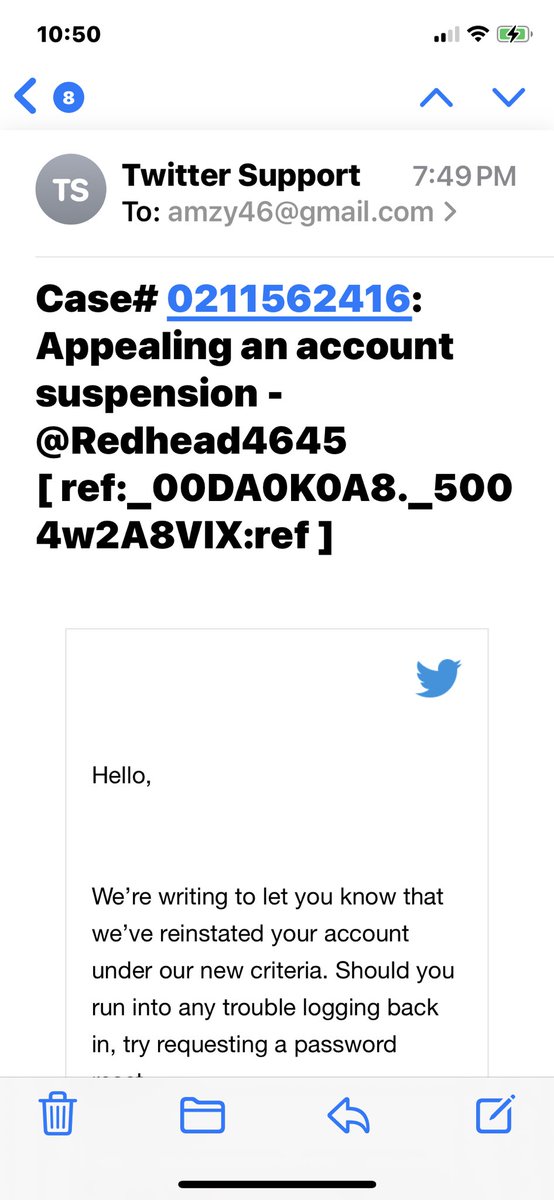 red_trumper's tweet photo. My @redhead4545 has been reinstated! Thank you to everyone that helped me and thanks to @ellagirwin @elonmusk https://t.co/V6LoUU78LS