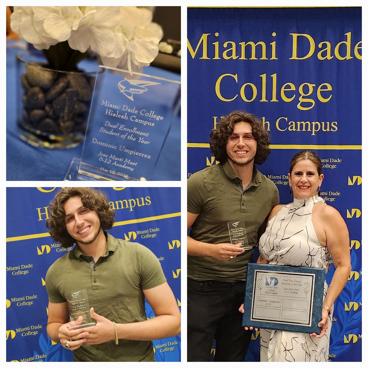 Its_me_MsE's tweet photo. Celebrating one of our wonderful students, Dominic for being @MDCollege Hialeah Campus Dual Enrollment Student of the Year. So proud of him and his accomplishments. #MDCHIALEAH #UNDERTHEARMOUR #MAST2223 @josemartimast @StdtSvcsMDCPS https://t.co/Q2koSSa1Y3