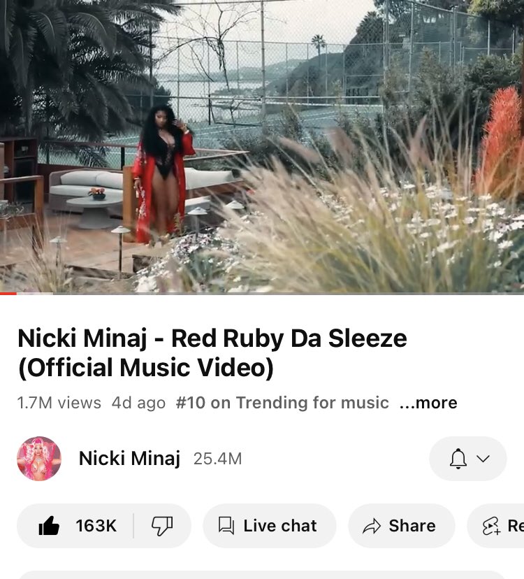 Southlanickifan's tweet photo. 1.7 million and trending #10 β¦β¦. Almostβ¦.β€οΈβ€οΈβ€οΈ #RedRubyVideo https://t.co/9NJ694qbe6