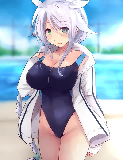 クソ暑いので競泳水着の海風ちゃん