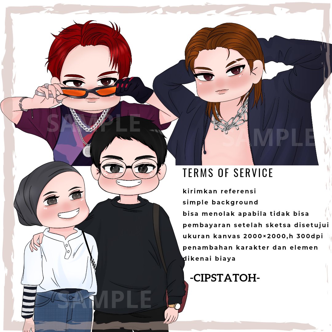 cipstatoh's tweet image. OPEN COMMISION ‼️
Hay guys , saya open commission chibi art seperti dibawah ini . Khusus lokal saja
Jika ada yang berminat bisa hubungi melalui WhatsApp lebih FastRespon 

wa : wa.me/qr/FL4JMK556VE…

#zonauang #zonajajan #opencommissions #commissionsopen #digitalart #ZonaBA