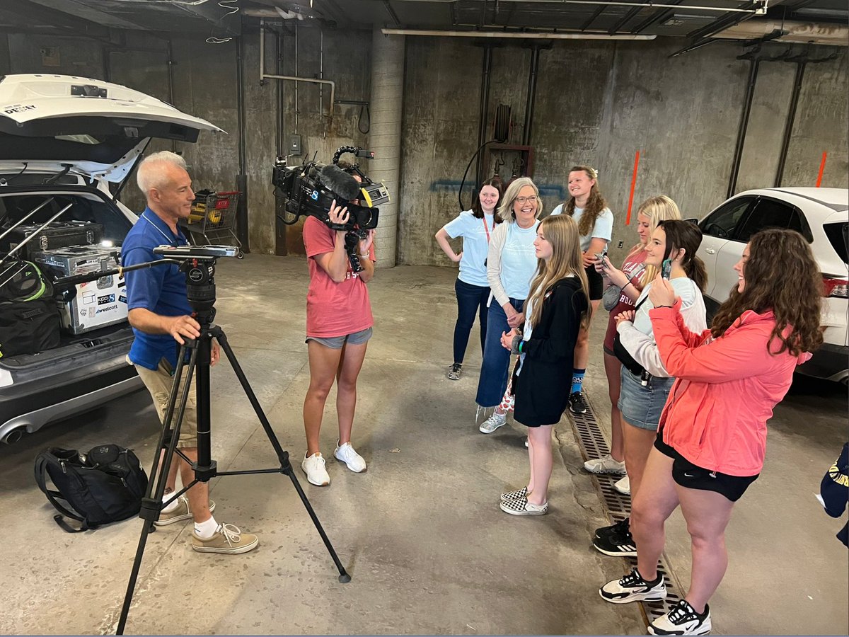 AHS Journalists learning from the best! <a href="/KCCINews/">KCCI News</a>