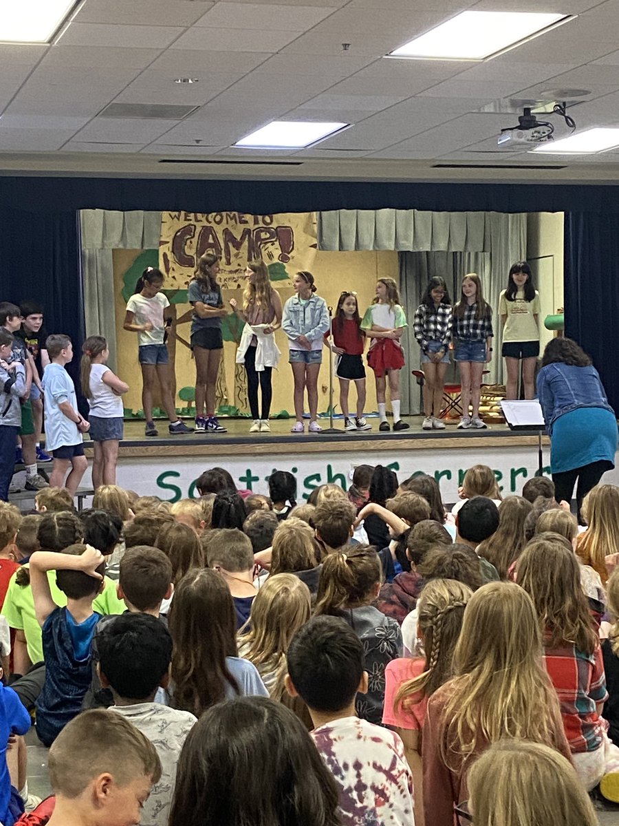 mrs_poff's tweet photo. So proud of my students for writing and helping to produce their amazing 5th grade musical 🎵 🏕️ 🌲 your hard work paid off with a terrific performance! #SCEdcsd #creativity https://t.co/H1zvKcrNCe