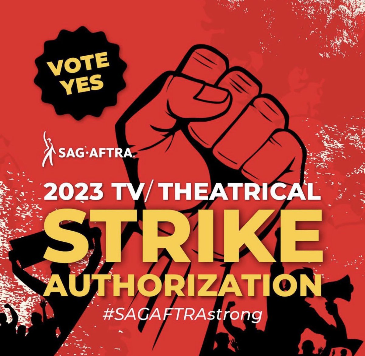 natasharothwell's tweet photo. LFG. #SAGAFTRAstrong https://t.co/xNp6OODC7h