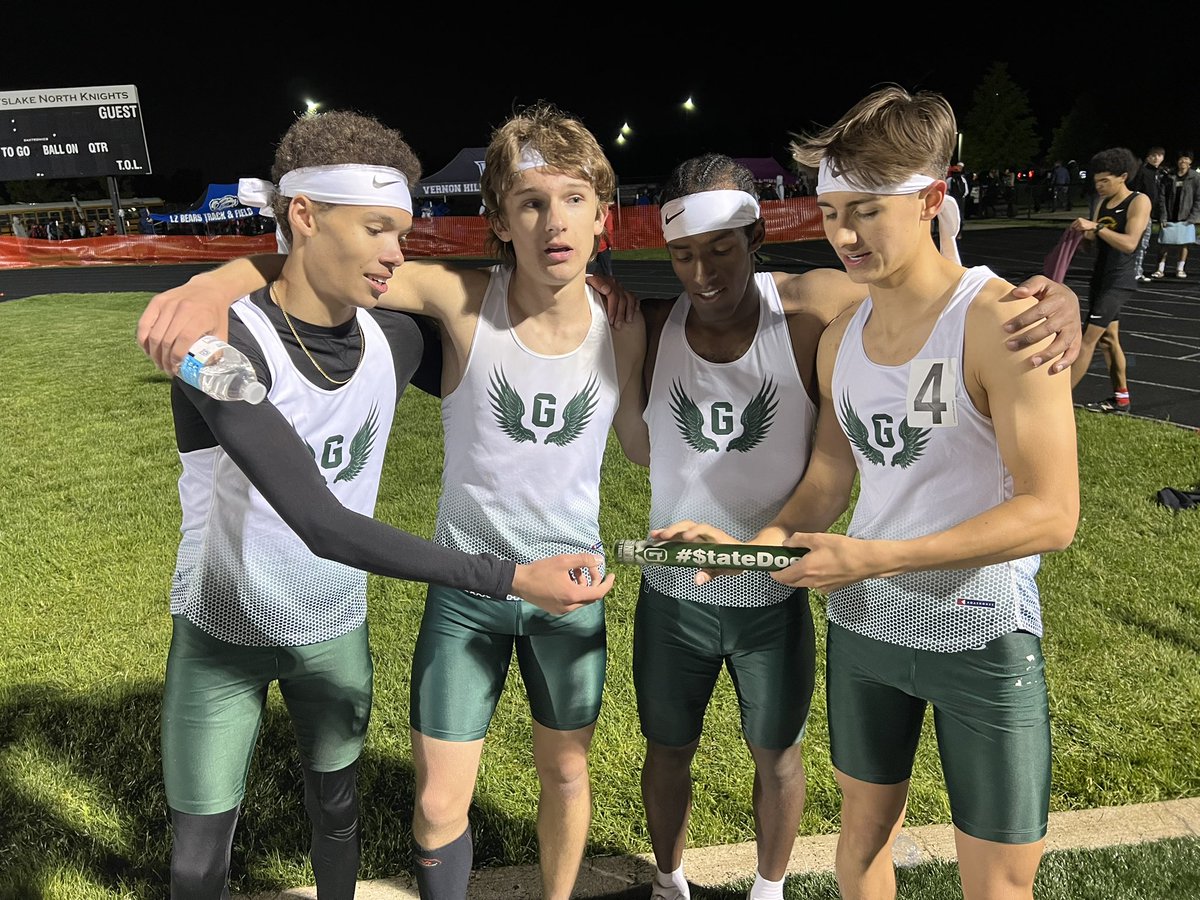 GCHSTRACK's tweet photo. Second place overall in our sectional with an inspirational finish in our 4/400. Vagnoni, Bond, Richardson and Sato. The boys fought off hungry competitors who sought to topple our Rams. Better luck next time! Down state we go! SECTIONAL CHAMPIONS! @GoGCHSRams #StateGO https://t.co/6AKCtyKnSv