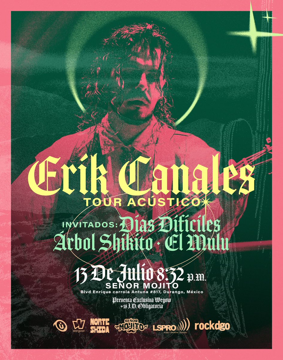 ¡Hermanes! Estoy emocionado de iniciar mi Tour “Afortunado” este 13 de Julio en Durango. 

Link de boletos aquí: wegow.com/es-mx/conciert…

¡Nos vemos en Julio! 

Agradecimiento especial a Última y NORTE SHIDA por hacer esto posible 🔥