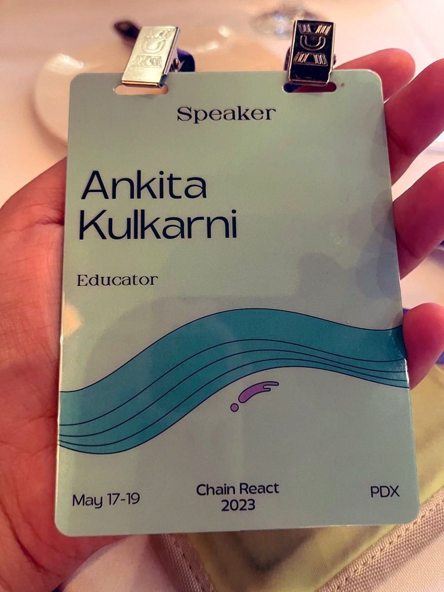 kulkarniankita9's tweet image. @ChainReactConf 😁 My talk is on Friday!