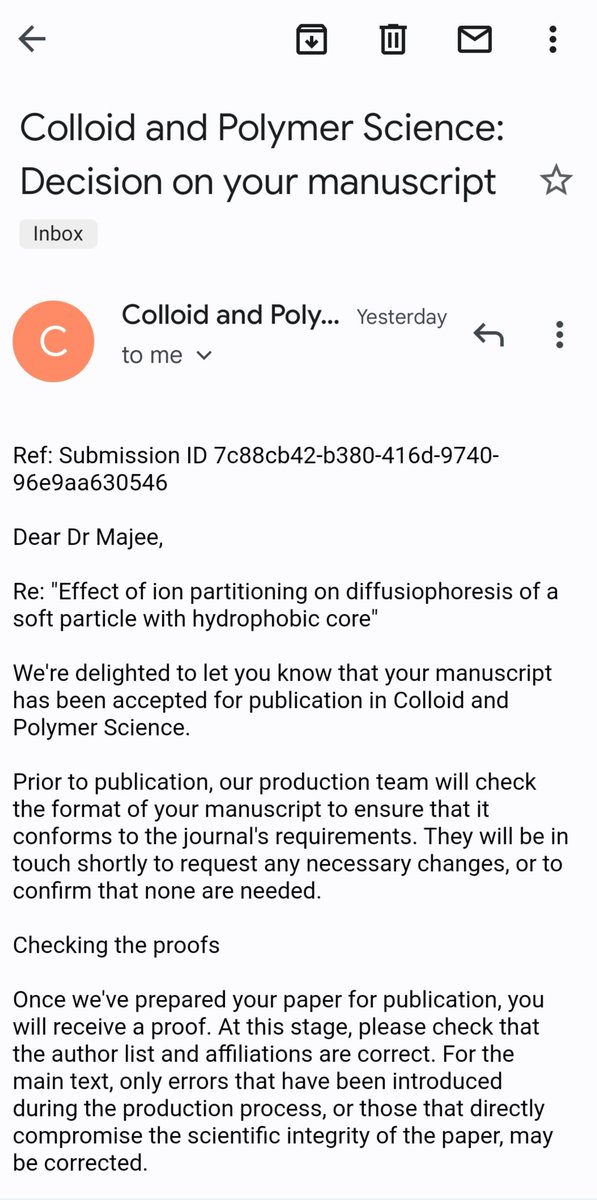 psmajeecfd's tweet photo. Feeling happy because this will be my first single author paper @SpringerNature @GITAMUniversity https://t.co/n7JplpKhlw