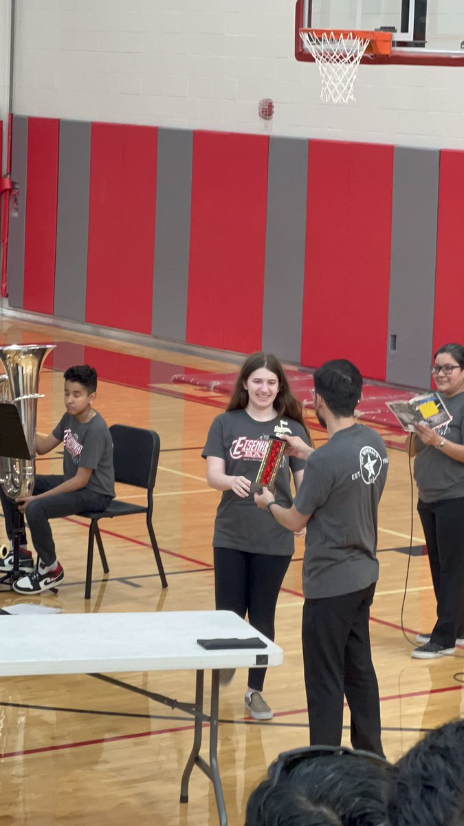 Let’s go Ike Band!! ❤️🖤🤍 I love my drummer in the back! @ikeneisd #theNEISDway @NEISDFineArts