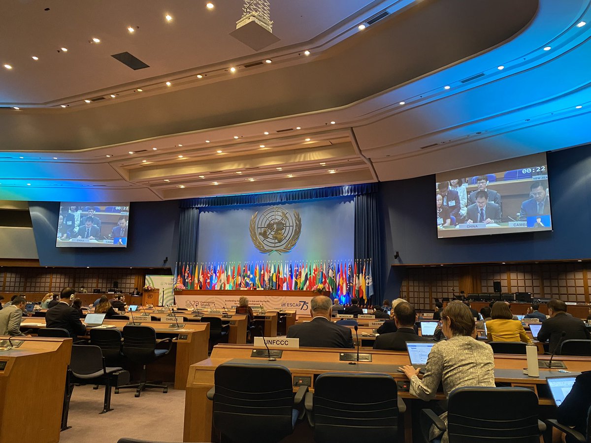 bullet350's tweet photo. #CS79 @UNESCAP member States now reviewing implementation of the 2030 Agenda in #AsiaPacific 

#GlobalGoals #ClimateAction https://t.co/6qxBPZc5Kz