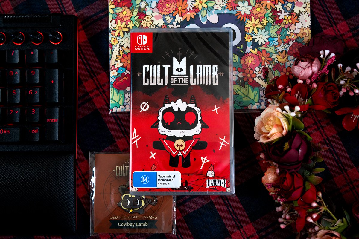 alli90's tweet image. Cult of the Lamb's physical release just lamb-ded, along with this baa-ewe-tiful launch kit from @FiveStarGamesOz and @MassiveMonster!

Time to recruit some new followers. Praise the Lamb. 🐑✨
#Gifted