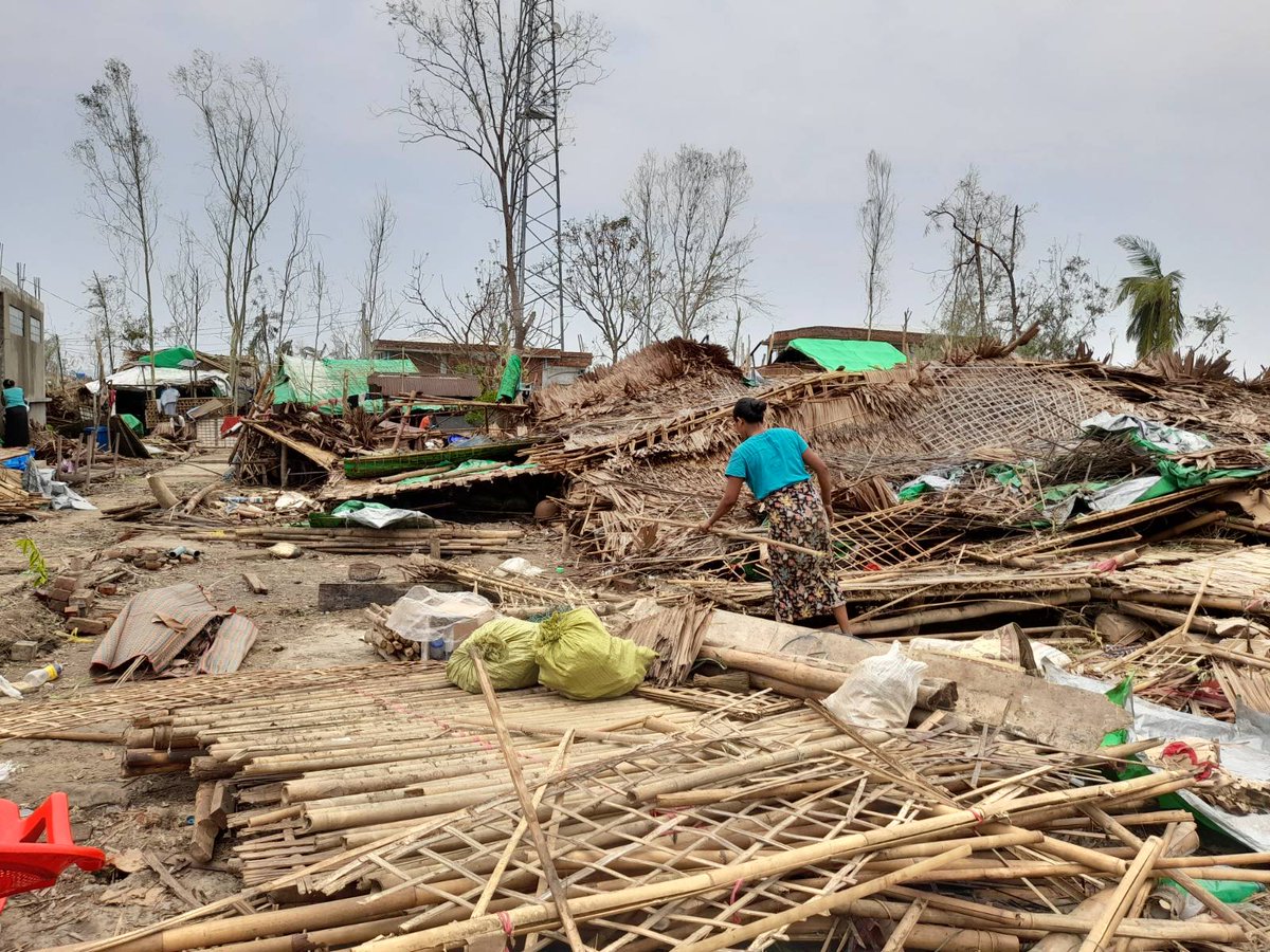 MSF_Myanmar's tweet photo. Nimrat Kaur, our project coordinator in Maungdaw town, Rakhine state, talks about the impact witnessed in surrounding areas following the devastating effect of #CycloneMocha 1/7 https://t.co/m6lgDjGyCp