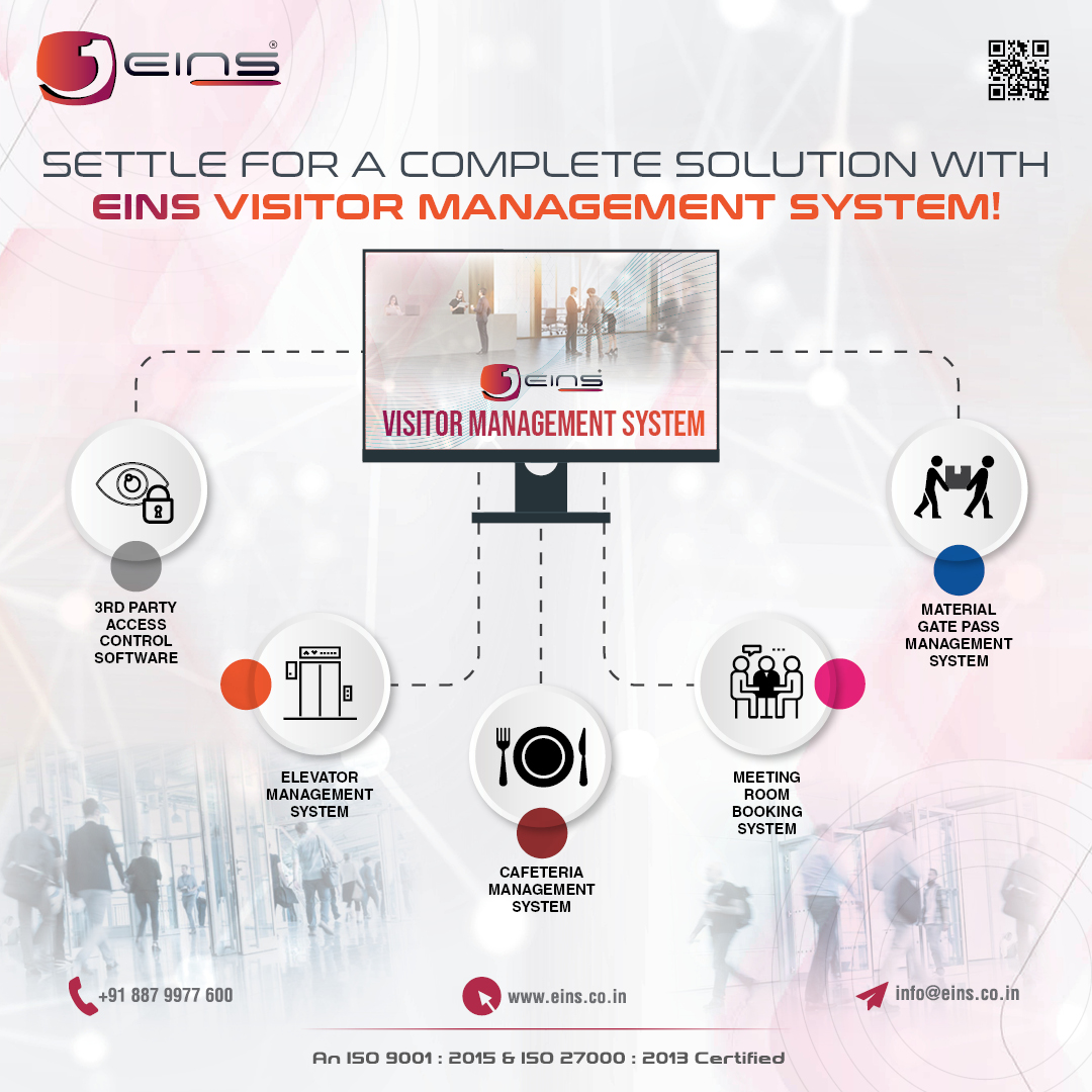 EINSINDIA's tweet photo. EINS can provide you with a #VisitorManagementSystem that is packed with multiple solutions. Our system provides you with Multi-level access control, Issuance of QR pass via SMS/Email &amp; Whatsapp*, Multiple hardware supported, etc 🛡

#visitormanagement #identificationsystems https://t.co/TOwp0Wi5Ut