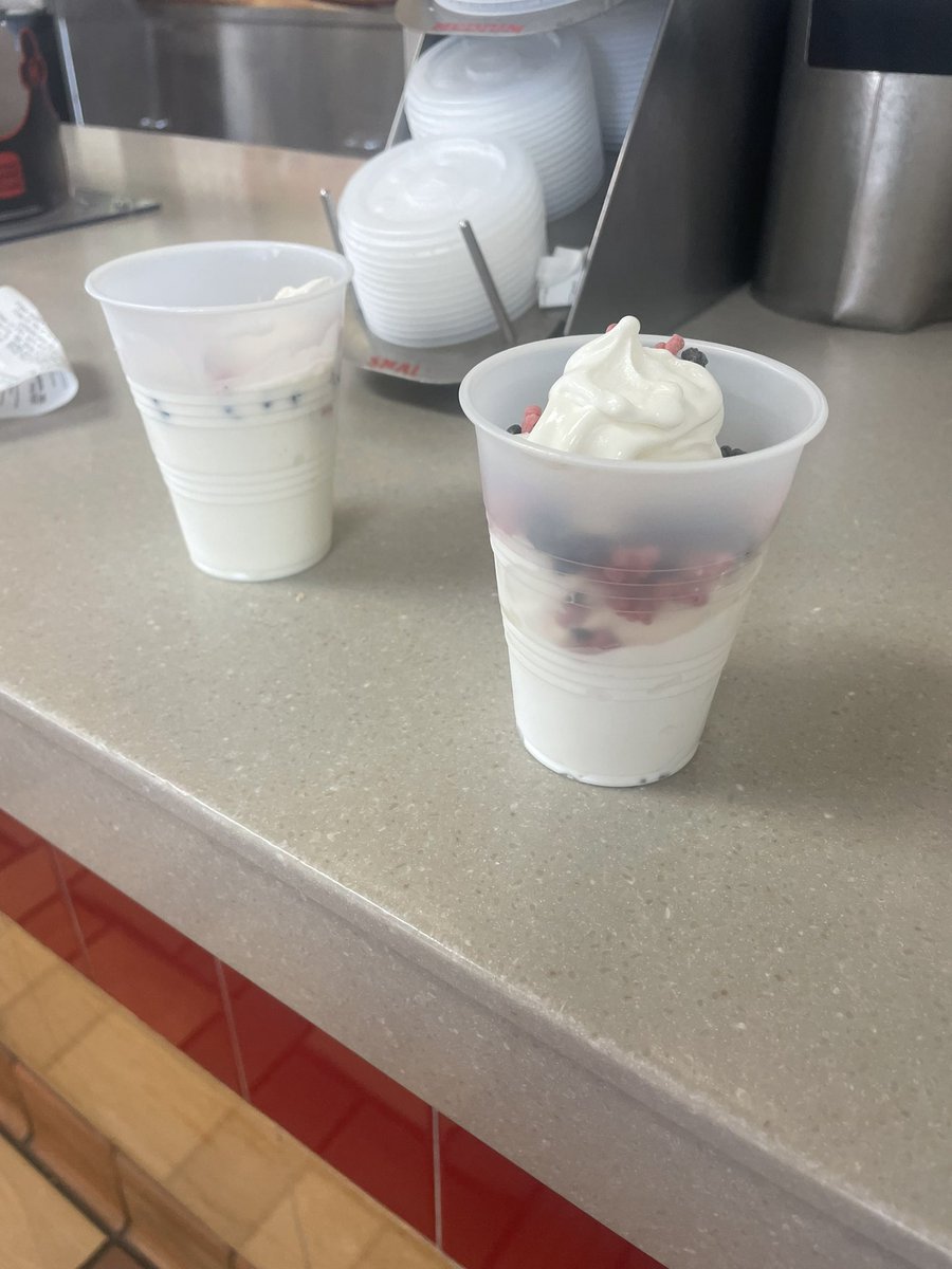NephewKen's tweet photo. @BurgerKing how do you sale Spider Man Sundaes in a water cup for 4 bucks… my son and nephew were disappointed smh false advertisement at its finest https://t.co/RKkoPzys1G