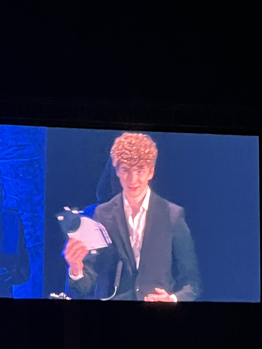 BIG night for CHS Theatre. Lilly Carter opened the evening, Vanessa Oyerly accepted the BLUE STAR for Costuming and SKYLAR KLINE WON Outstanding Actor in a Lead Role and is headed to the Jimmy’s in NYC! Bram is a very proud Theatre Director!