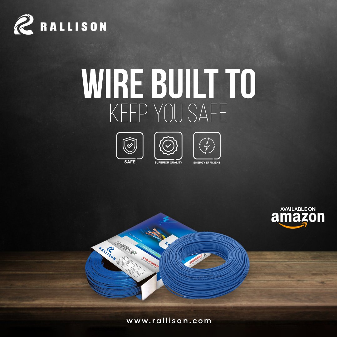 rallisoncables's tweet image. Experience Unmatched Safety with Rallison Wires and Cables!

Trustworthy, Reliable, and Built to Keep You Protected at Every Connection.

Shop now from Amazon: amzn.to/3KhyLvv

Call us at 011-42015577

#Rallison #qualitywire #wireandcables #wireforhome