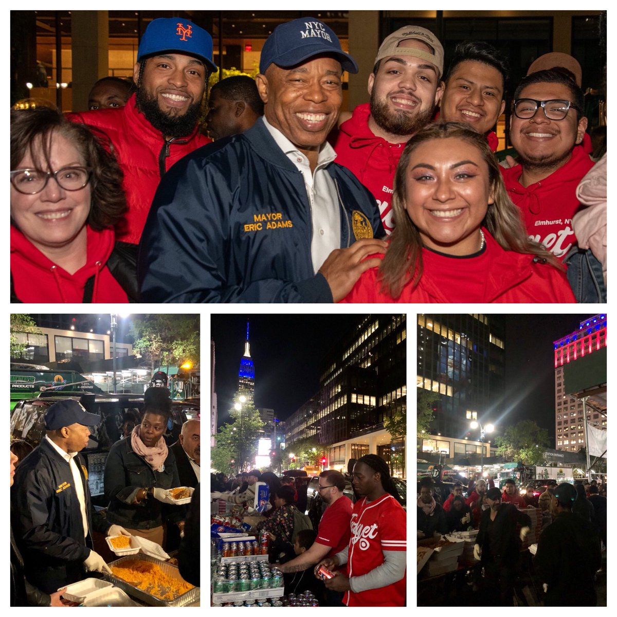 ❤️to DSD Tom, D471 &amp; D469 Target Teams,  FBC Adam &amp; Tarik AP community coordinator along with non profit Full Hearts Full Bellies founder &amp;  celeb chef  Millie Pear Tree for coming out &amp; supporting Mayor Adams in literally serving food to our most underserved in NYC tonight.