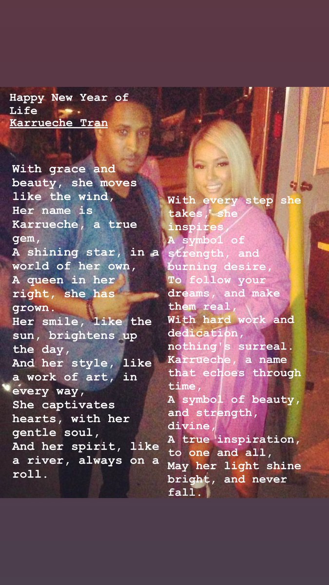 metaversemav's tweet photo. A birthday poem for @karrueche Happy New Year of Life 🎂🎈🌻 https://t.co/tidph7FT0d