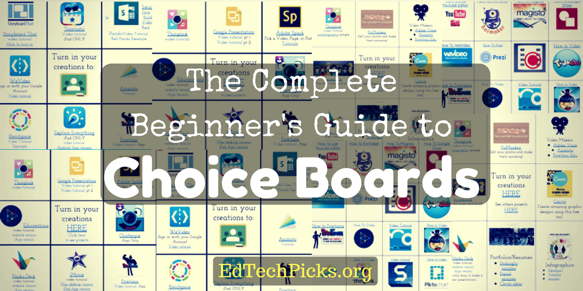 TCEA's tweet photo. Still in the dark about CHOICE BOARDS? Have no fear, dive into The Complete Beginner's Guide to Choice Boards 

https://t.co/jMVJLpLZQM via @NFLaFave
#teachertwitter #k12 #classroomideas https://t.co/undz80IuLD