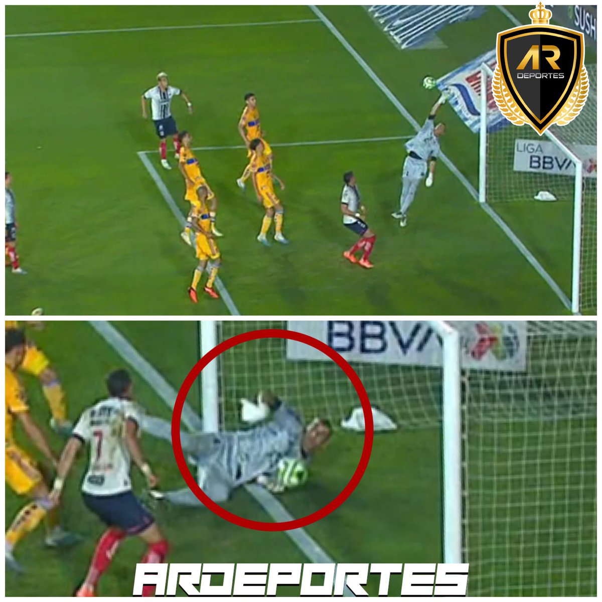 renacova's tweet image. La mitad de la humanidad de Nahuel está adentro con todo y el balón. Avísenle al Farías porque ah que molesto es estarlo escucharlo a chille y chille.