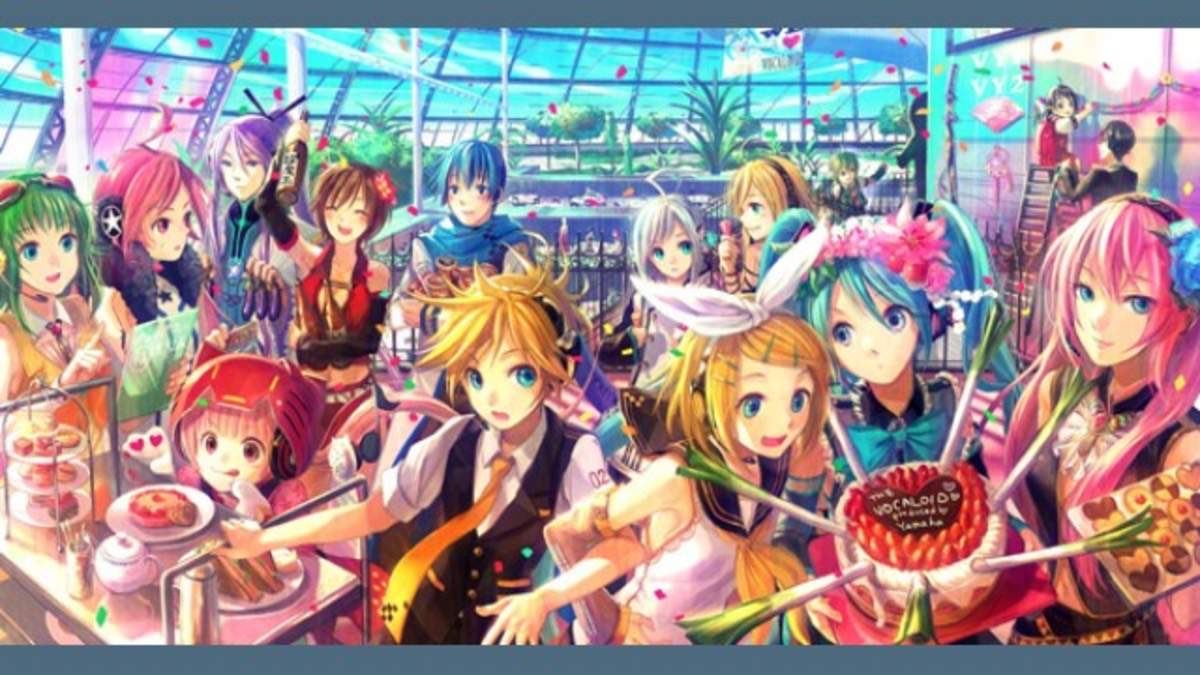 TakoyakiDonuts's tweet photo. Because I guess this is a banger tweet, here’s the full art if anyone wants it. It was illustrated by fujichoko! Not pictured here but also in the album are VY1, VY2, and Mew. https://t.co/X49xsDuk0i