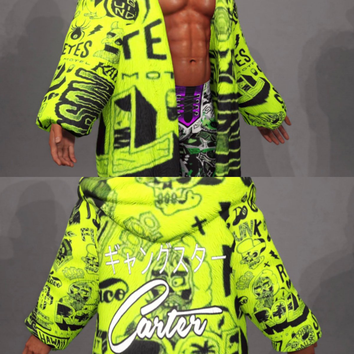Double pattern bay bag 💜💚🤘🏾 

#CAWmmunity #CAW #WWE2K23