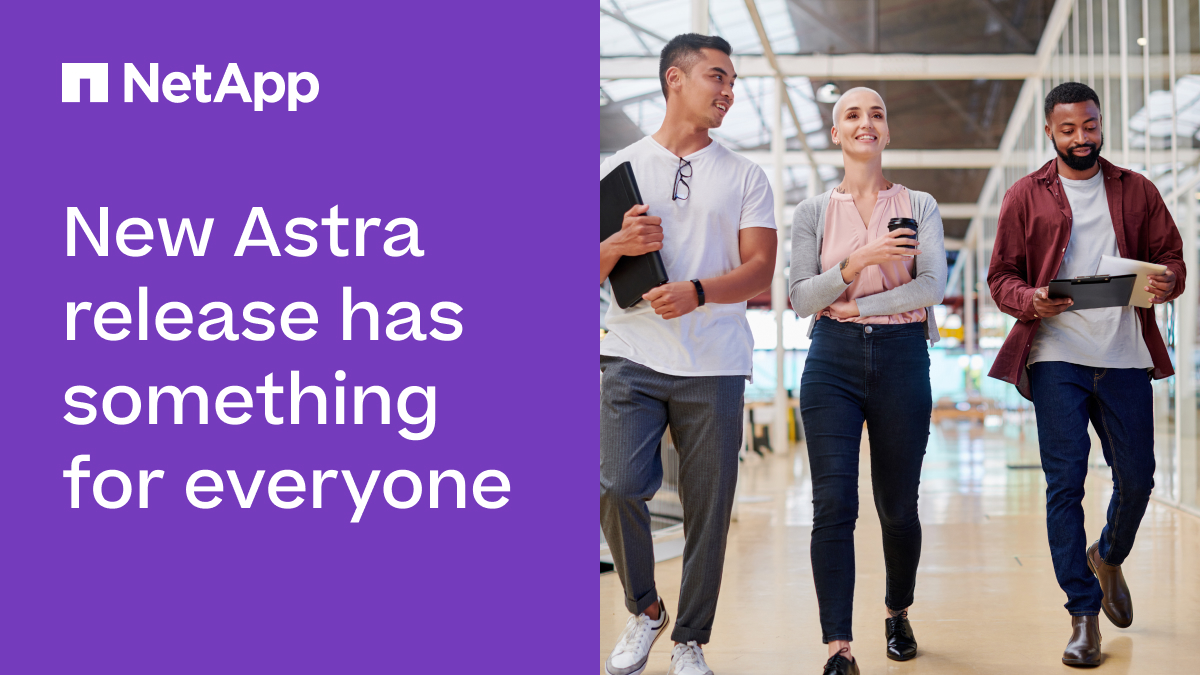 NetApp Astra Control simplifies how you protect, move &amp; store your #Kubernetes workloads across hybrid &amp; #multicloud environments.

See how this new release offers improved management of your app data &amp; makes it easier to use Astra Control at scale: ntap.com/3W5vKFu