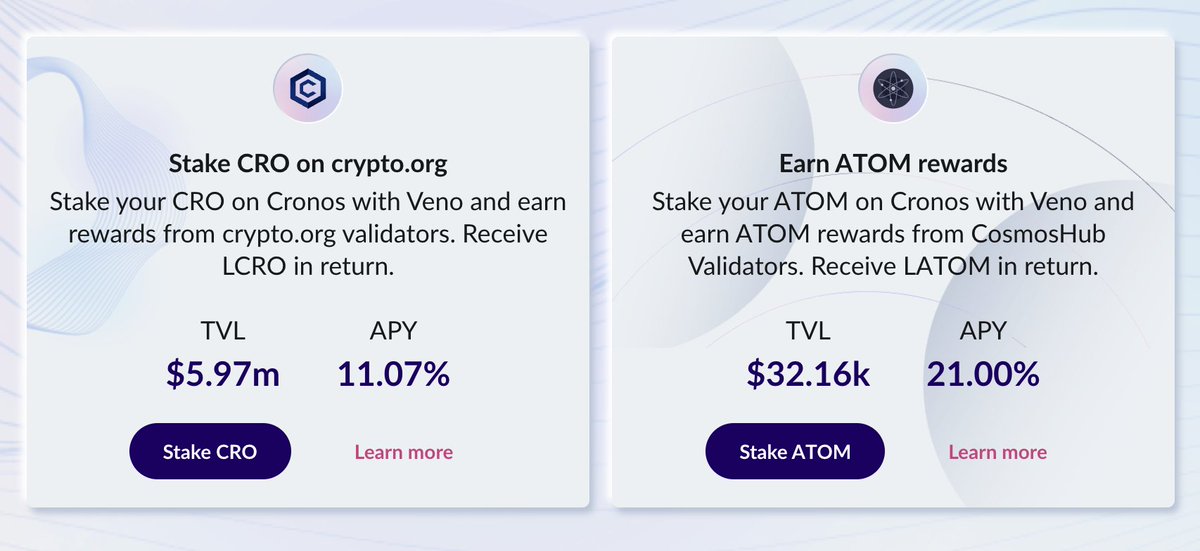 This is just the beginning

$LCRO -> veno.finance/cro/stake/
$LATOM-> veno.finance/atom/stake/

#LSD #Cronos #VNO