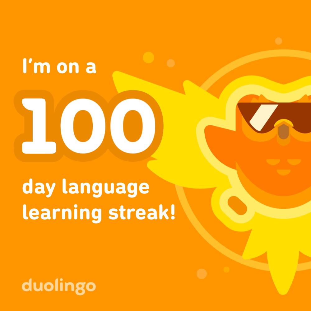 davidUtnac's tweet photo. Día 100 😎 #duolingo https://t.co/mBU2n0Qwdr