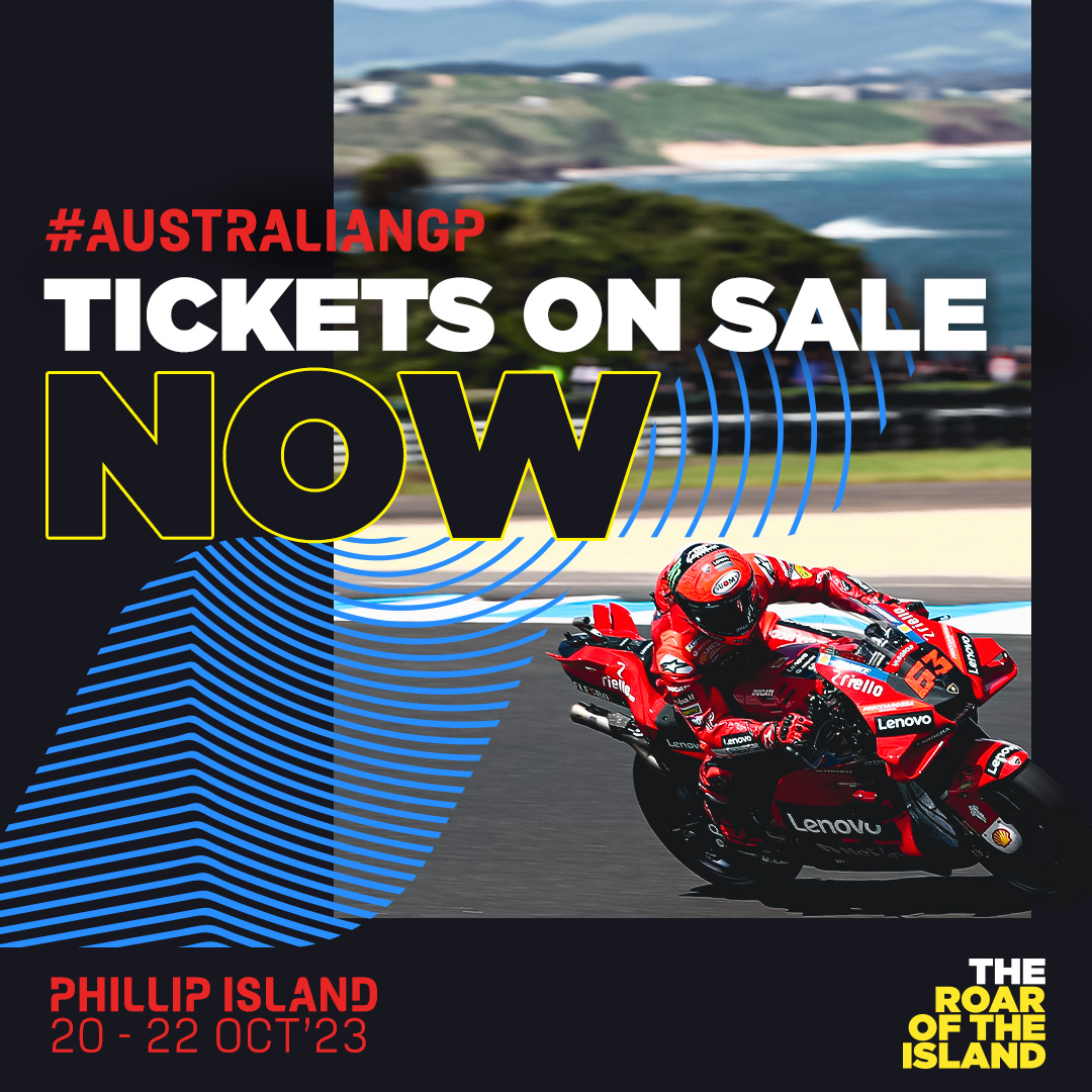 RT @ausmotogp: Tickets for the #AustralianGP are on-sale NOW! 🎫 🏍️ Grandstands 🏝️ Island Pass (GA) ♣️ The Clubhouse 🚌 Catch-A-Coach Nothing beats being there! Join us when @MotoGP returns to Phillip Island this October 😁 BUY TICKETS: …