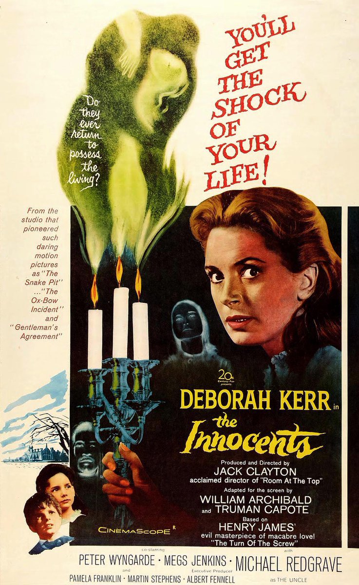 Review tinyurl.com/bdh5rck6 do filme 'The Innocents / Os Inocentes' (1961). #terror #drama #terrorpsicologico #review #filmepretoebranco #anos60 #suspiroearrepio