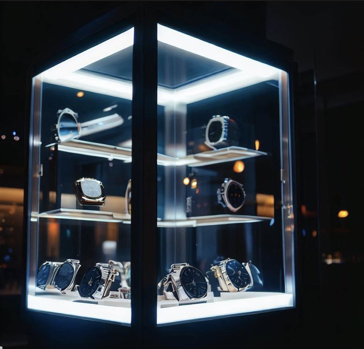 llc_alchemy's tweet image. Discover the fusion of elegance &amp;amp; tech at our illuminated luxury watch boutique 🕰✨ #TechTrendSetters brings you 4K visuals of timepieces where tradition meets innovation. Nightfall never looked so bright! 🔮🌙 #LuxuryWatches #WatchBoutique #NightView #LEDLights #LinkInBio