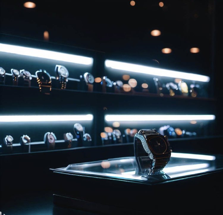 llc_alchemy's tweet image. Discover the fusion of elegance &amp;amp; tech at our illuminated luxury watch boutique 🕰✨ #TechTrendSetters brings you 4K visuals of timepieces where tradition meets innovation. Nightfall never looked so bright! 🔮🌙 #LuxuryWatches #WatchBoutique #NightView #LEDLights #LinkInBio