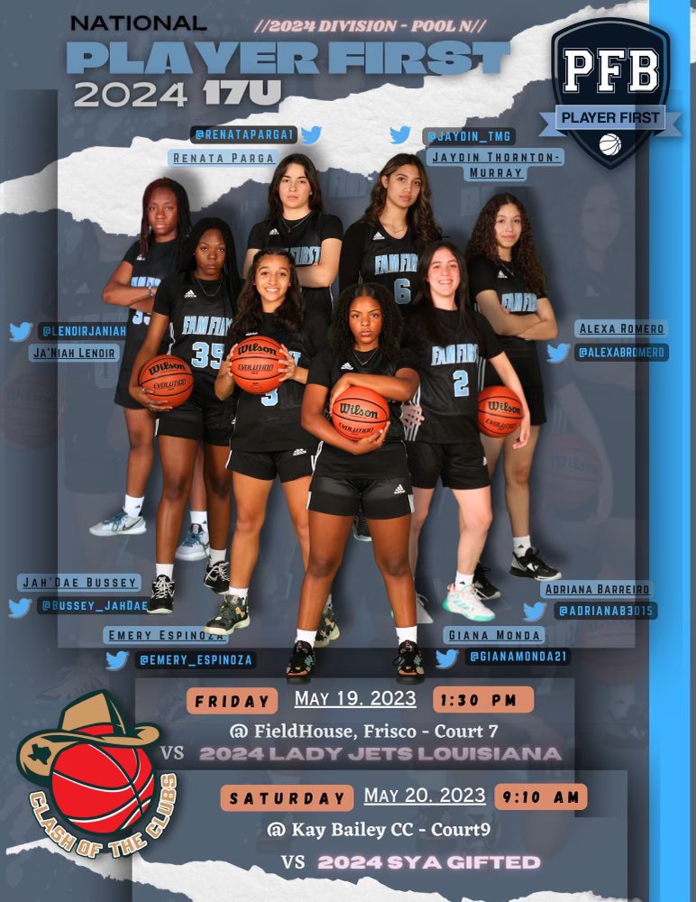 adrianab3015's tweet photo. We’ll be hooping at #ClashofClubs in Dallas, TX this weekend.  Come watch us play!! @playerfirstgbb @CoachTorres_1 @UTDALLAS_WBB https://t.co/9fk8fNt9oq