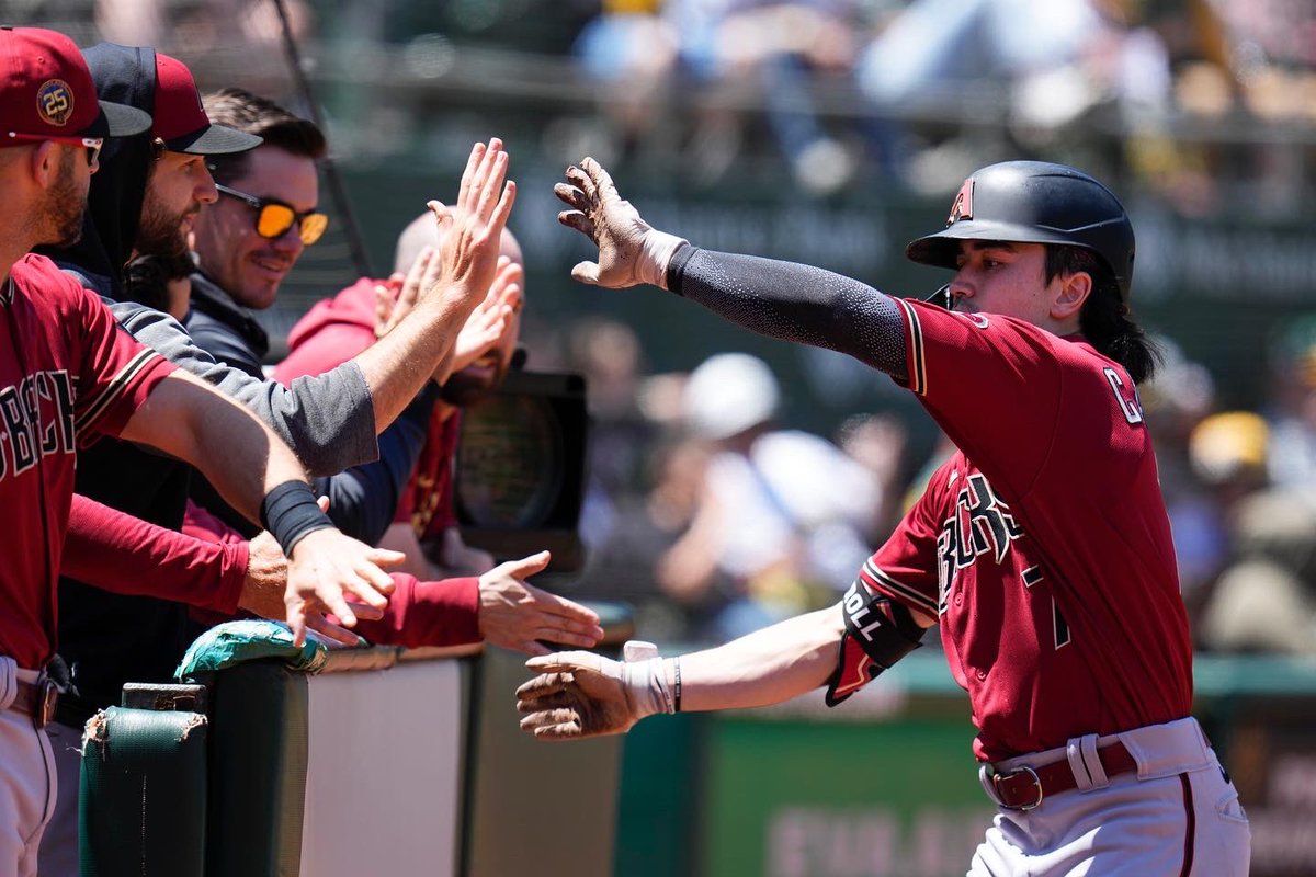Arizona Diamondbacks catcher Jose Herrera, left, tags out Oakland Athletics’ Tony Kemp at home plate during the seventh inning of a baseball game in #Oakland, Calif., Wednesday, May 17, 2023. The Diamondbacks won 5-3. (<a href="/AP_Images/">AP Images</a> /Godofredo A. Vásquez)
#mlb #photojournalism