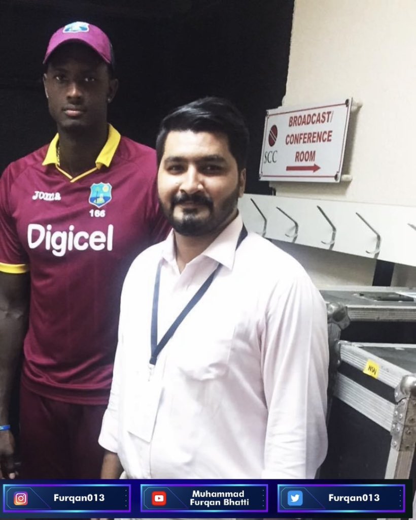 October 2016: After taking an interview of West Indian captain Jason Holder 🏝️. This was the first ever One Day International I covered outside Pakistan. A very proud memory ♥️🏏

#cricket #westindiescricket #JasonHolder #cricketlovers #cricketfans #CricketTwitter