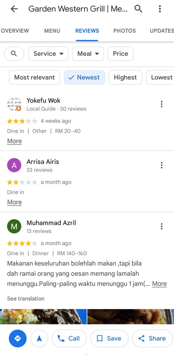 hangtuah19's tweet photo. @Cikgu_Anep Looks like they deleted the negative comments in google review 🤣 https://t.co/MNmZiErB62