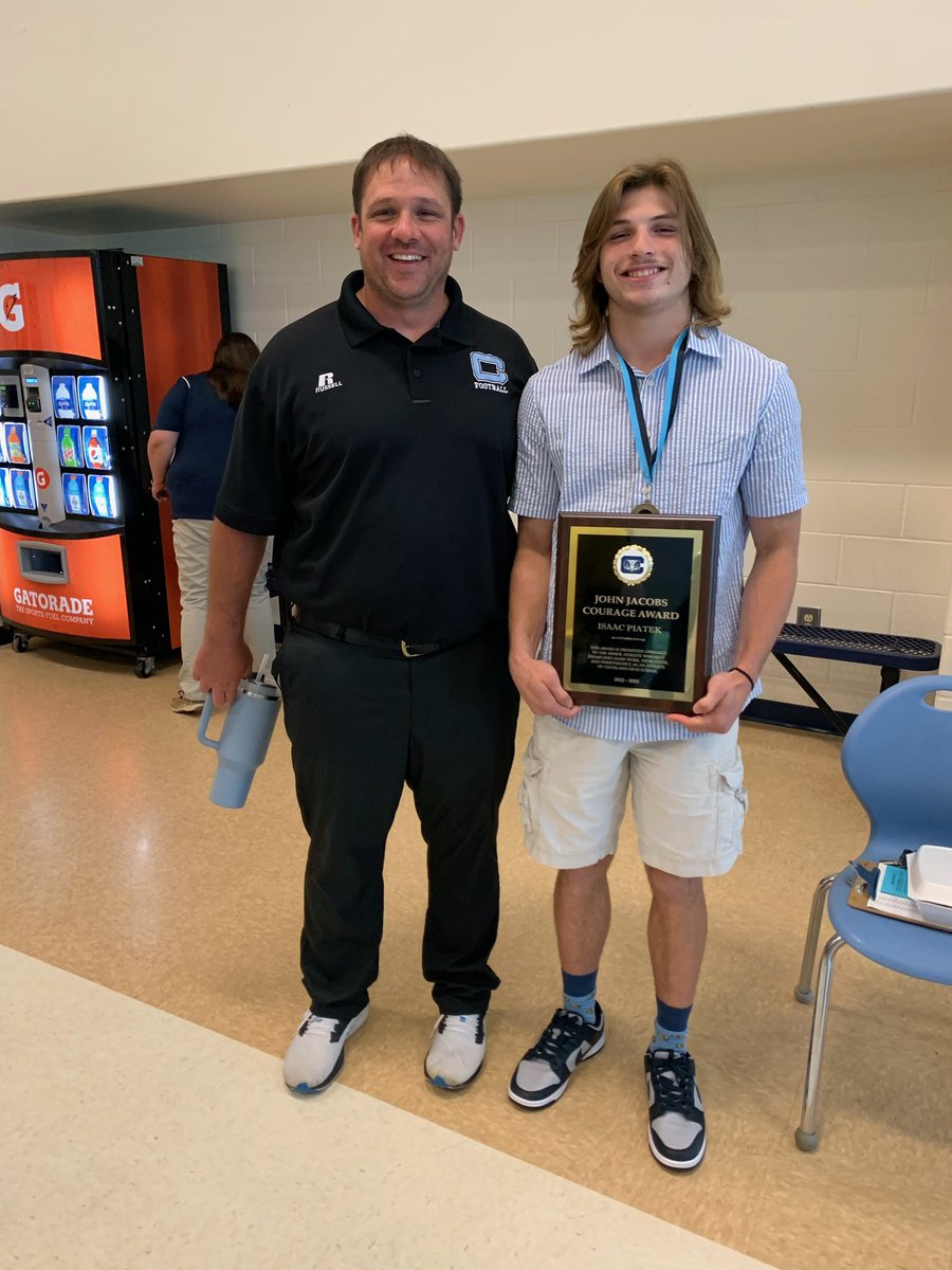 Blessed to receive the John Jacobs courage award and a 500$ scholarship for college!! Shoutout <a href="/JashawnMiddle16/">Jashawn Middleton</a> <a href="/RyanKlimp/">Ryan</a>  for winning athlete of the year and scholar athlete of the year!! <a href="/cvhsftbl/">Cleveland Football</a> <a href="/CvHSWrestling/">CvHSRamsWrestling</a>