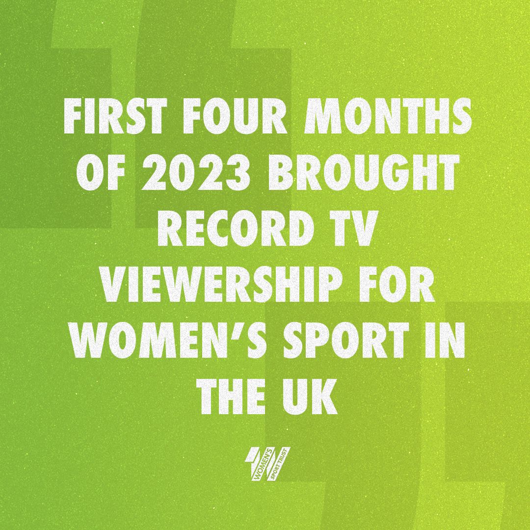 The latest @womensporttrust research, with broadcast insight from <a href="/FuturesSport/">Futures Sport & Entertainment</a>, has found an unprecedented level of TV viewership at the start of 2023. 1/4